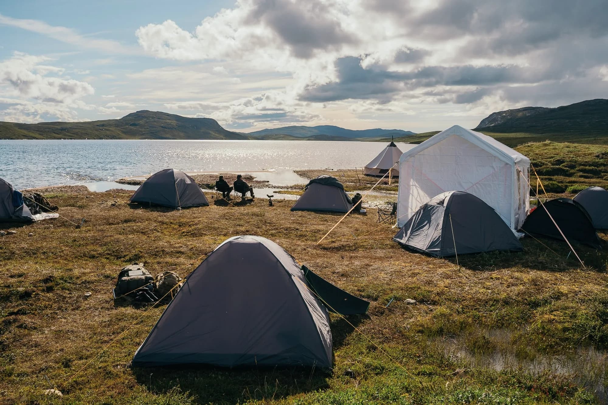 Tented camp on the Arctic tundra