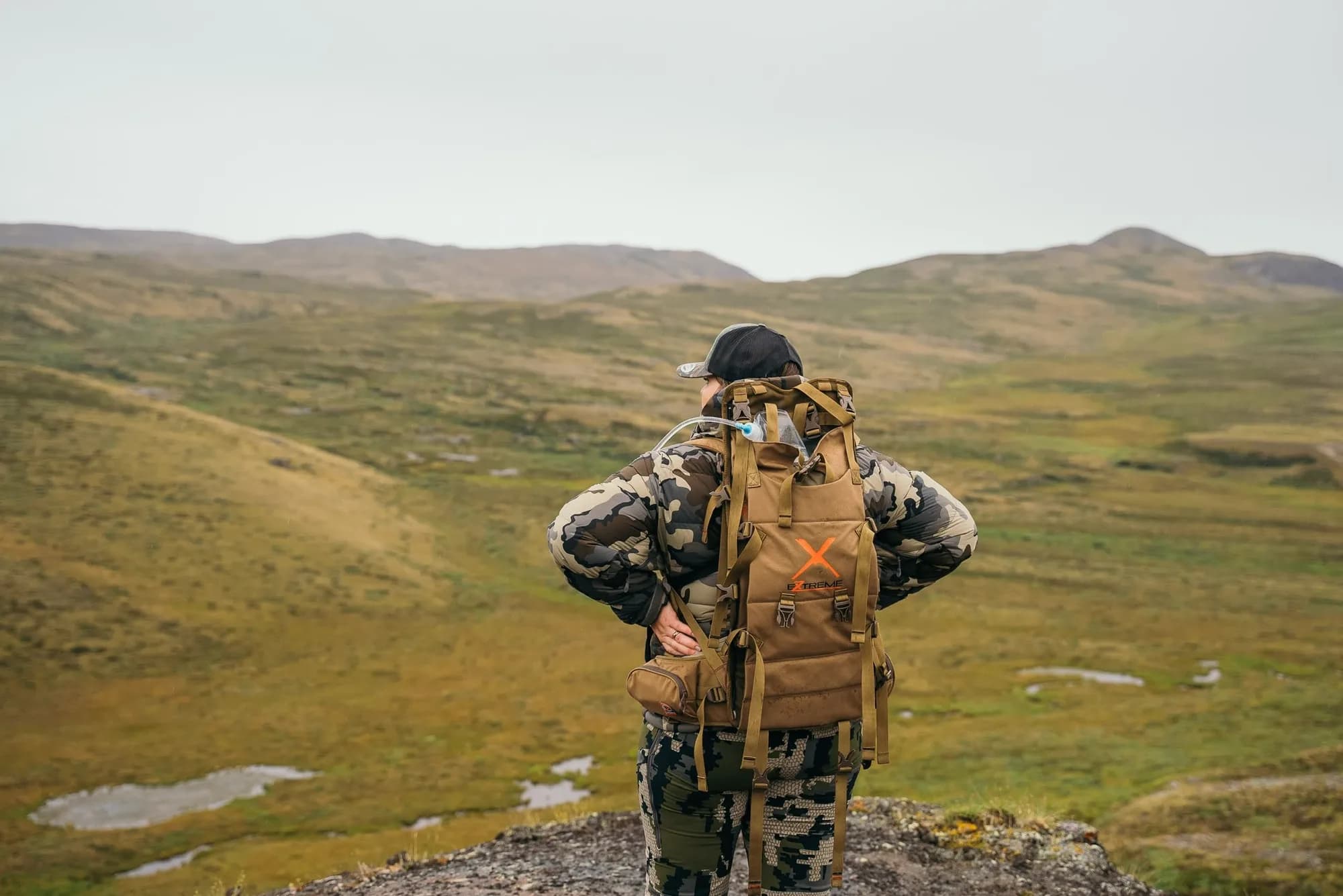 A hunter on the Greenland tundra