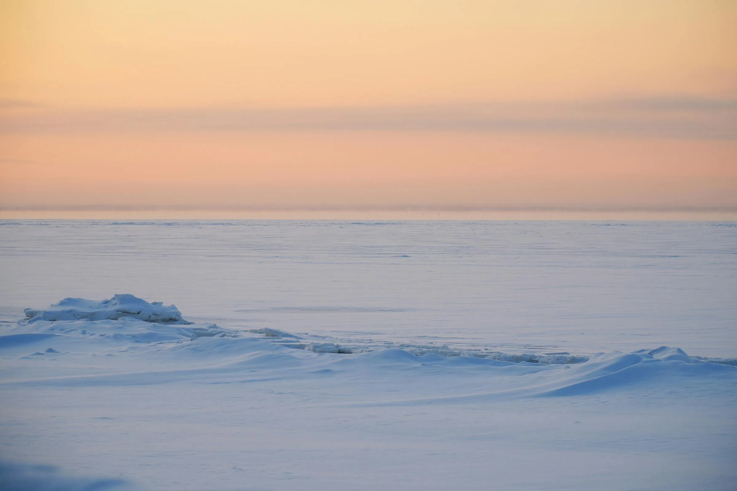 Tranquil arctic landscape at dusk