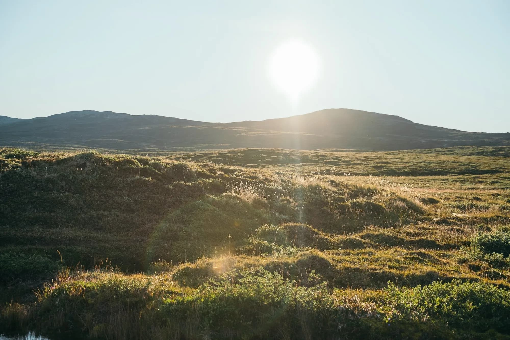 Sunrise over the Arctic tundra near Kangerlussuaq