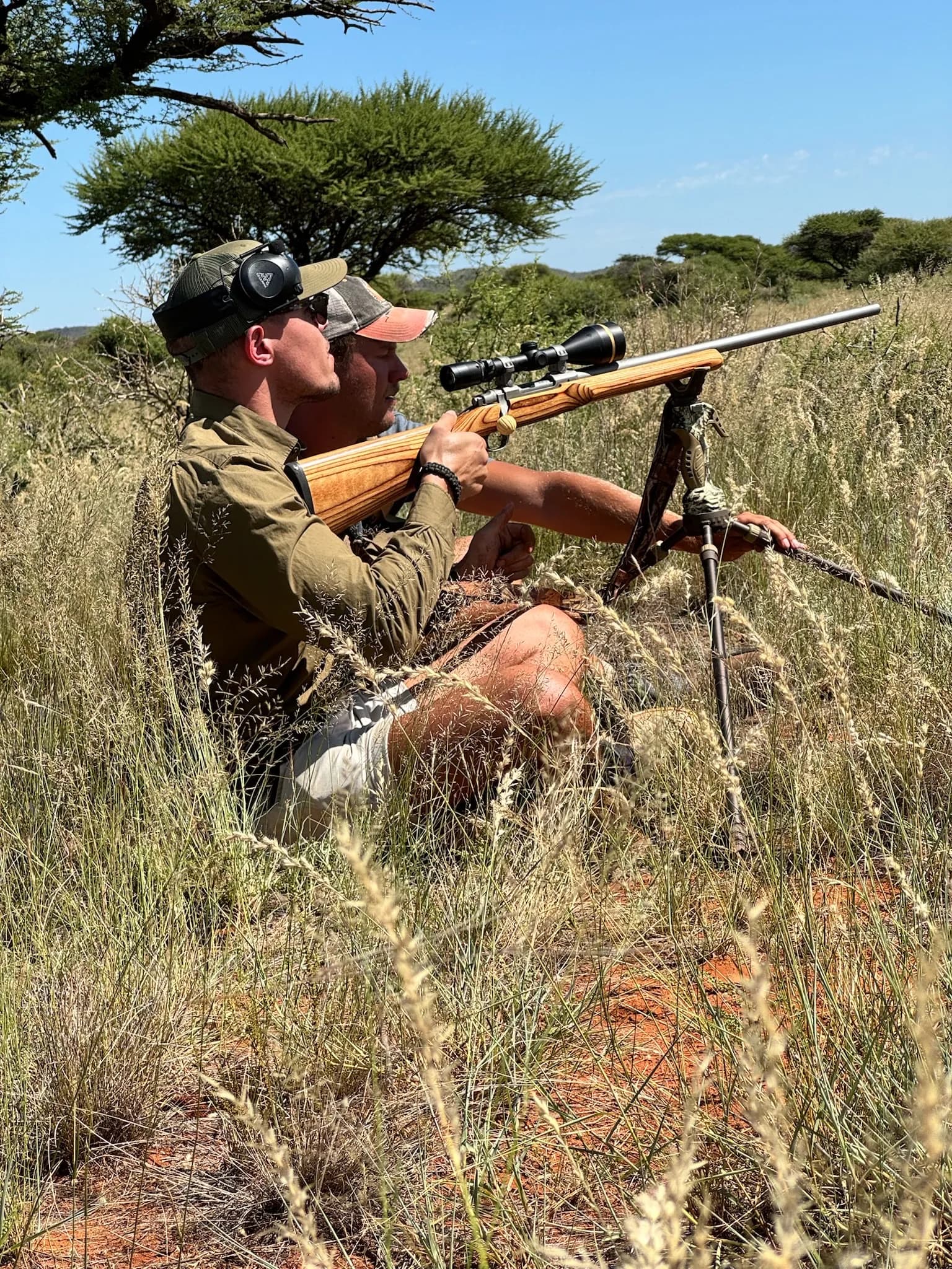 Rifle sighting at the range