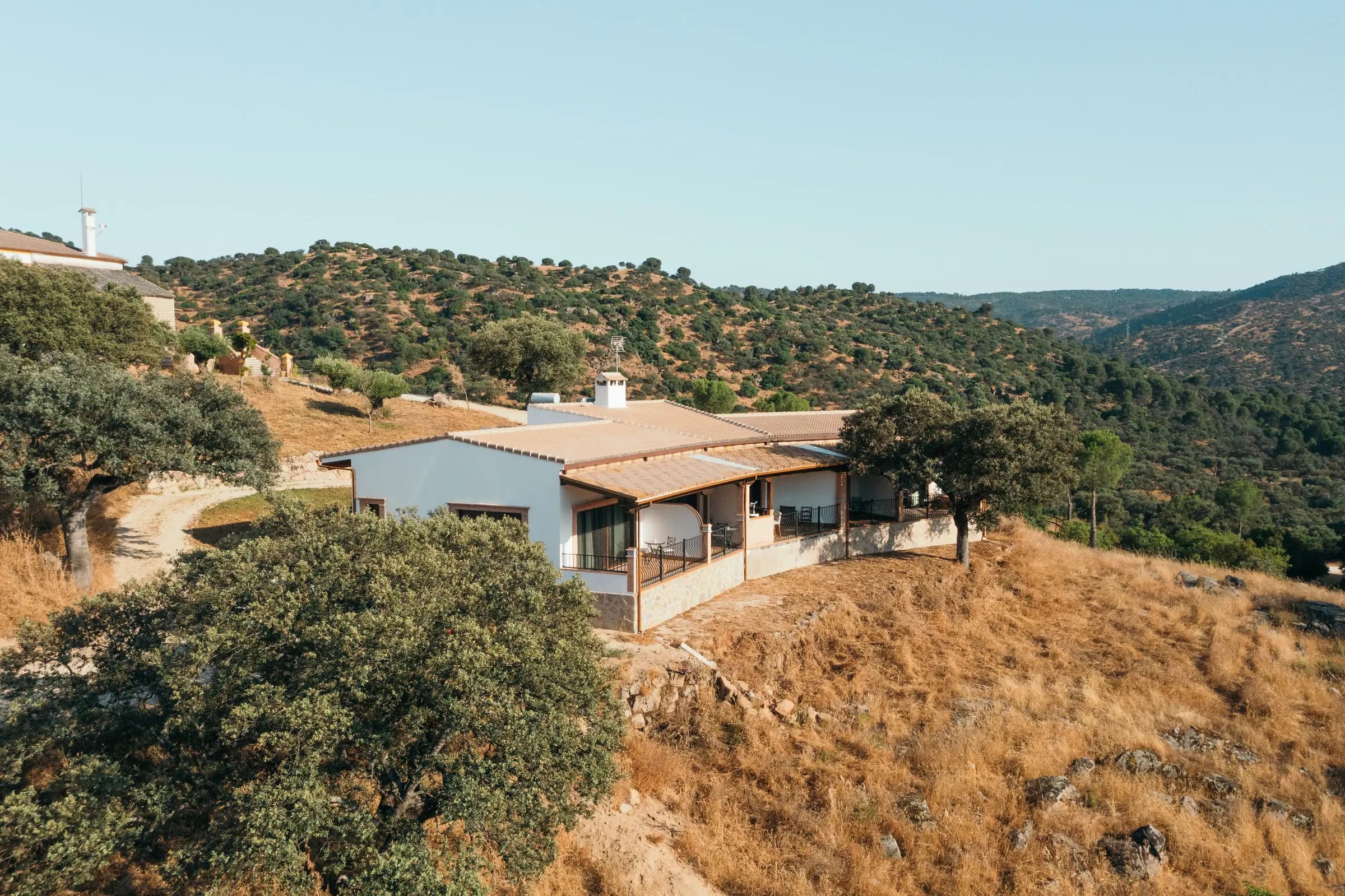 El Encinarejo lodge aerial view