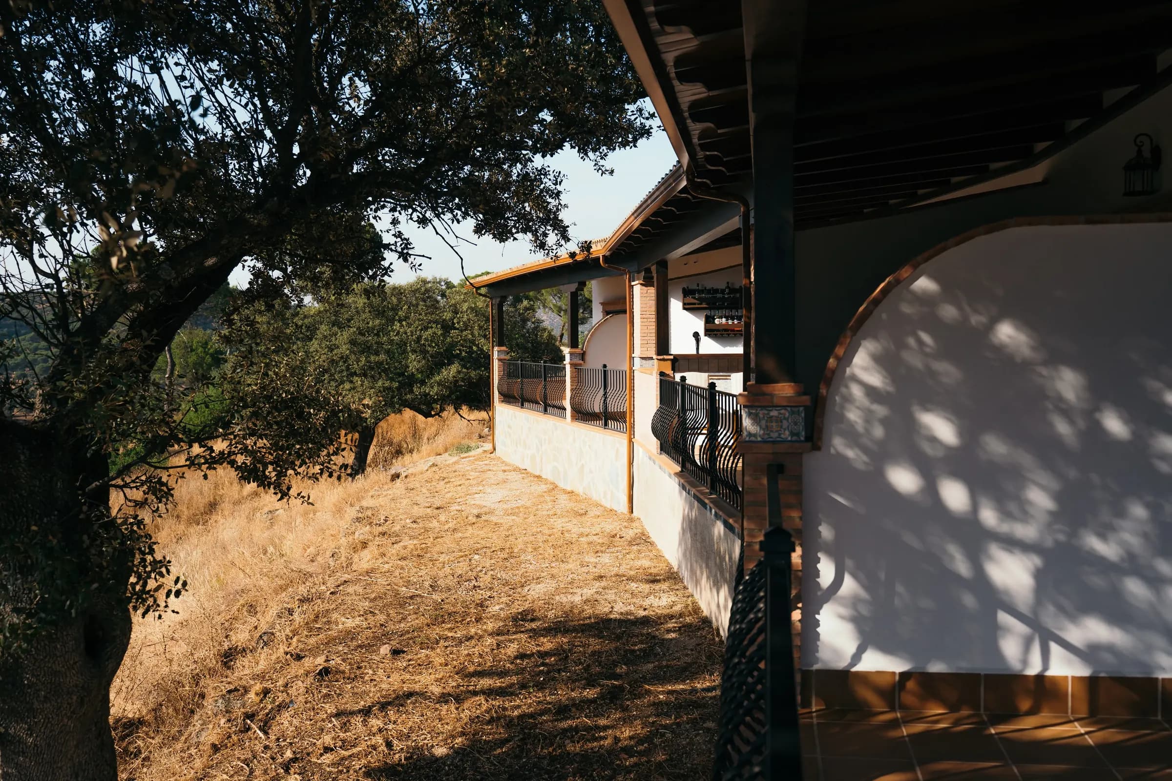 Veranda bar at the hunting lodge