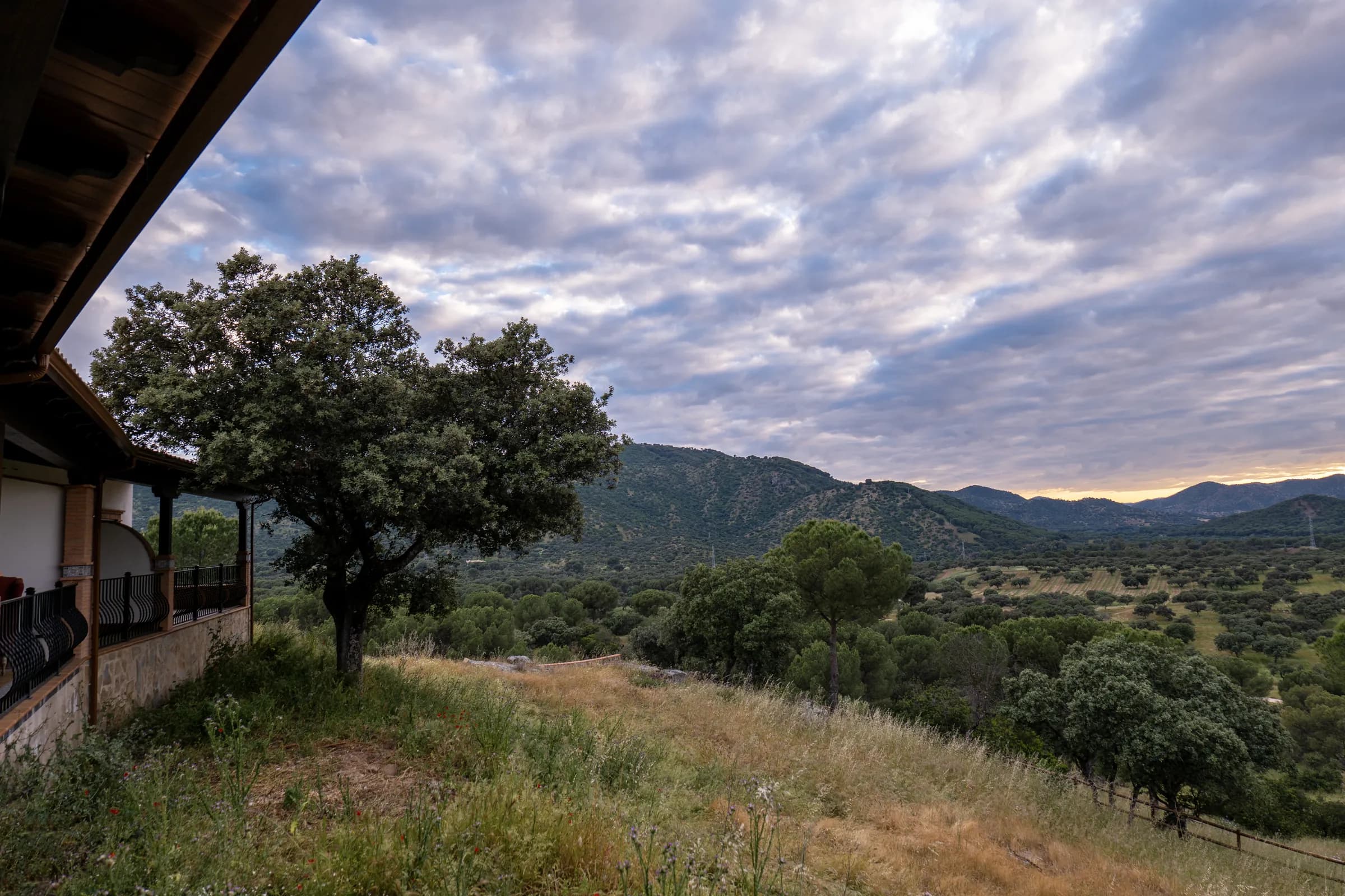 The veranda at sundown