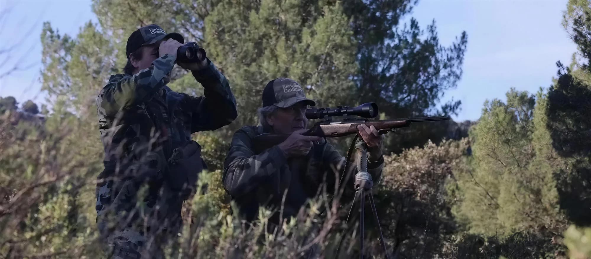 Hosts glassing the sierra on the stalk in Spain
