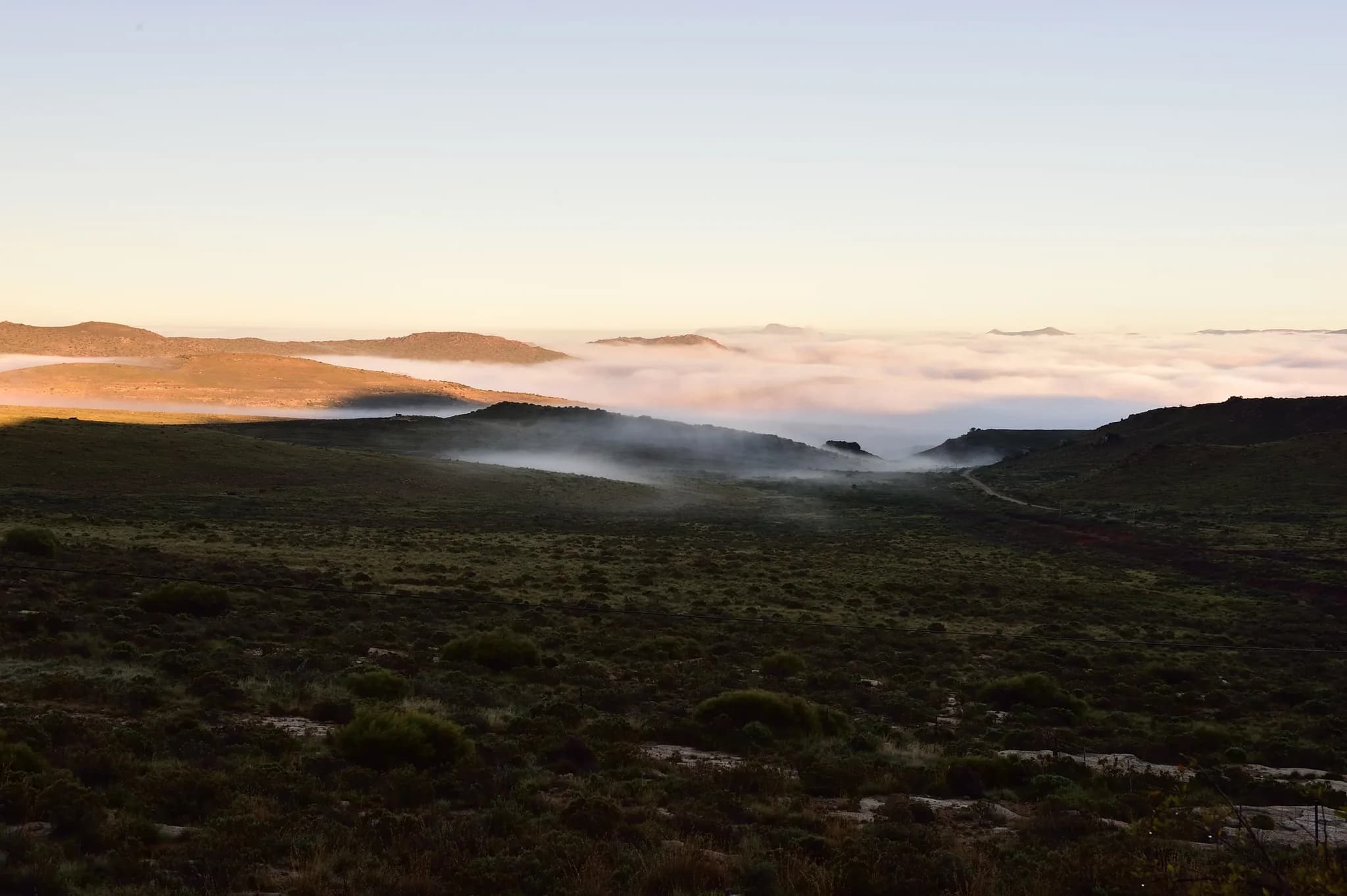 Dawn mist over the Karoo valley